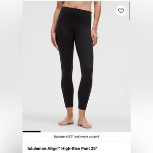 lululemon athletica Black High-Rise align Leggings